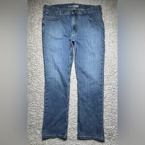 Carhartt Jeans Mens 38 x 32 Relaxed Fit Light Wash Work Utility BD2804-M Rugged